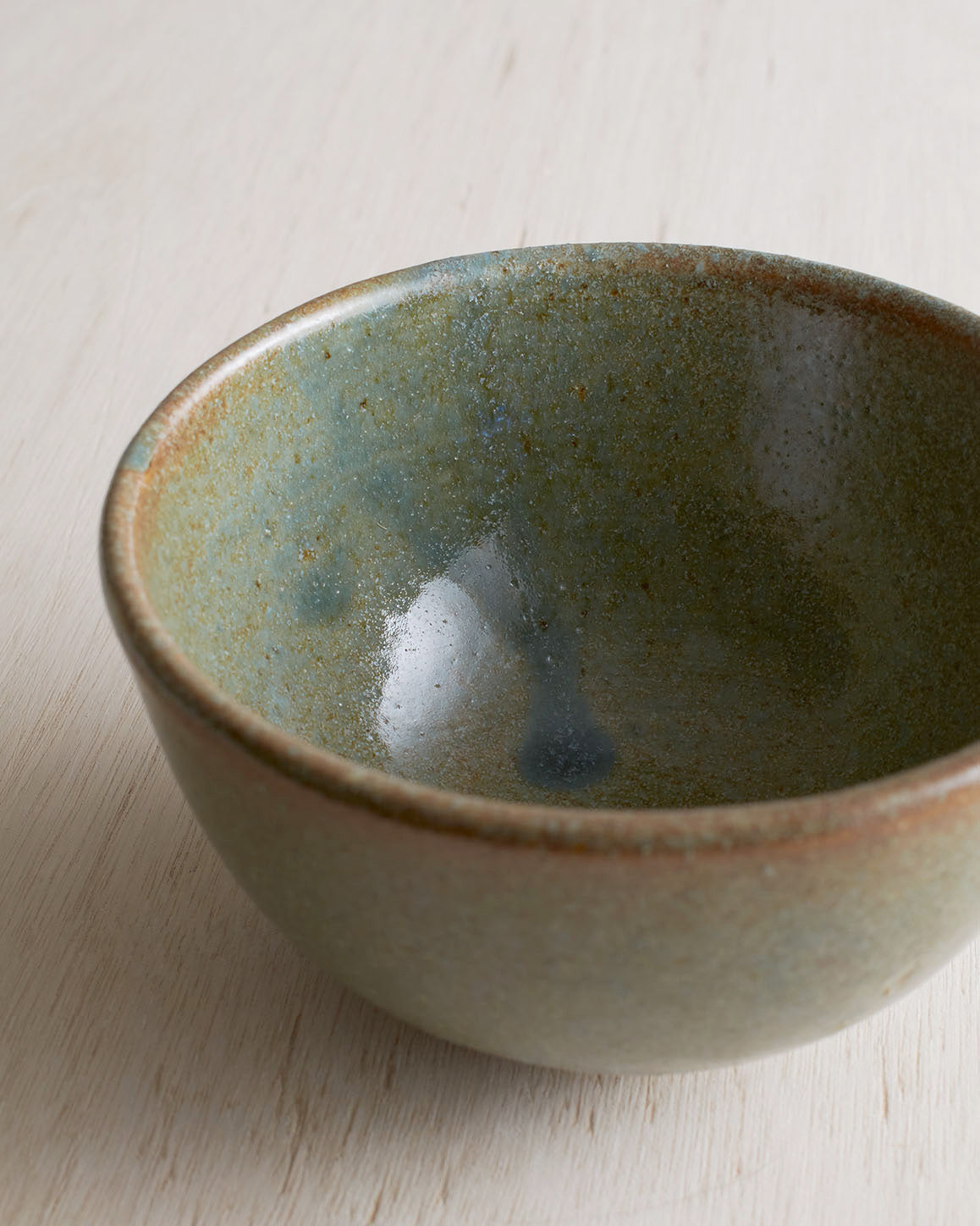 Stoneware Extra Small Bowl / Handleless Cup in Blue Green Speckle Glaze