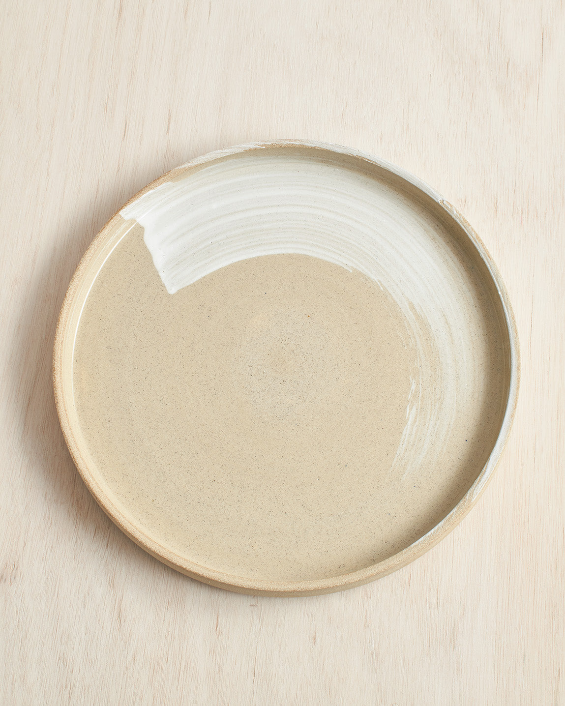 Brushstroke Dinner Plate in Clear Glaze