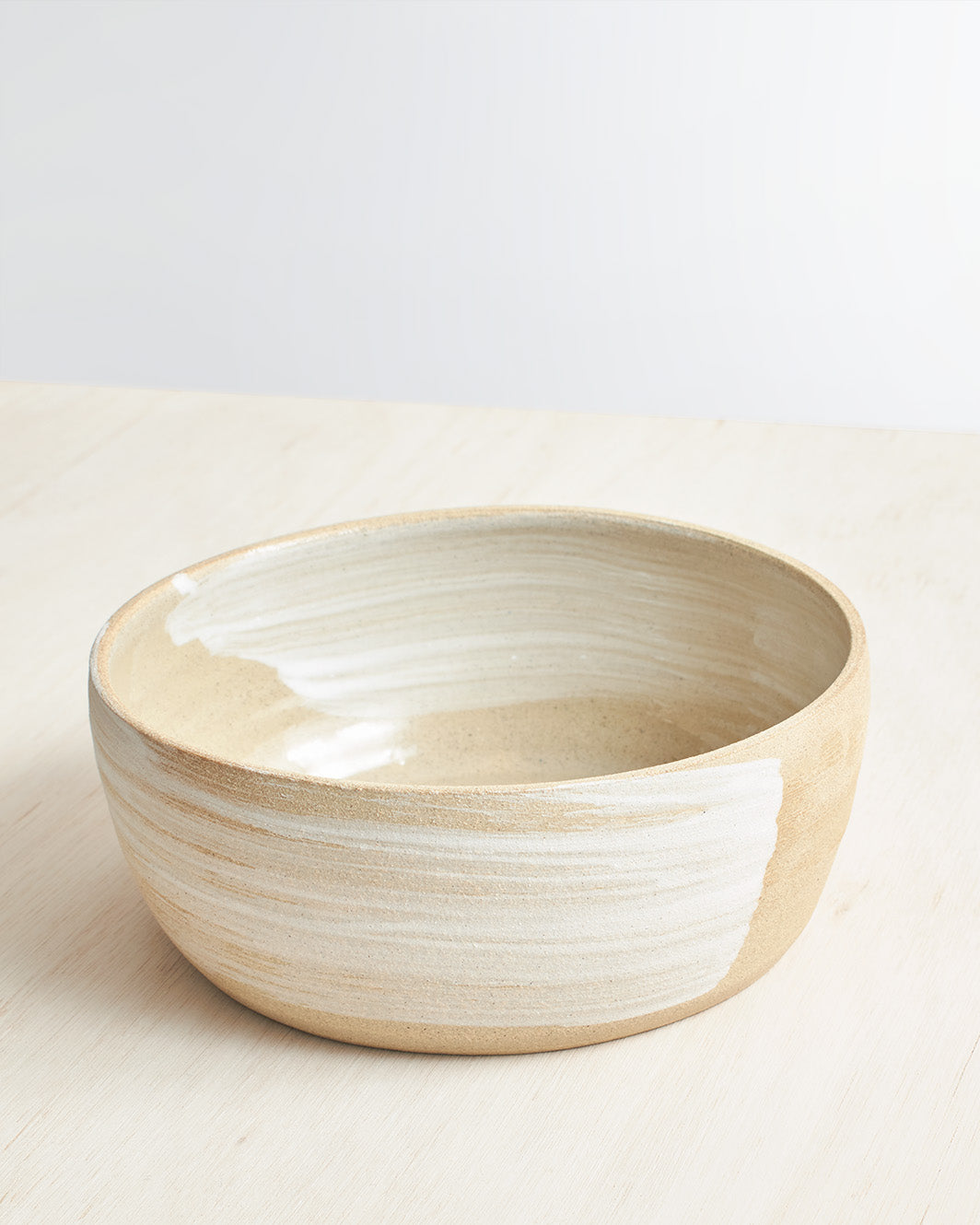 Brushstroke Bowl in Clear Glaze