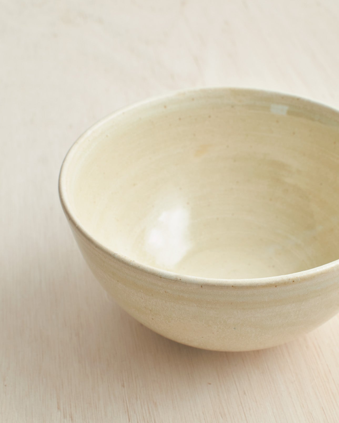 Small Stoneware Bowl In Natural Glaze