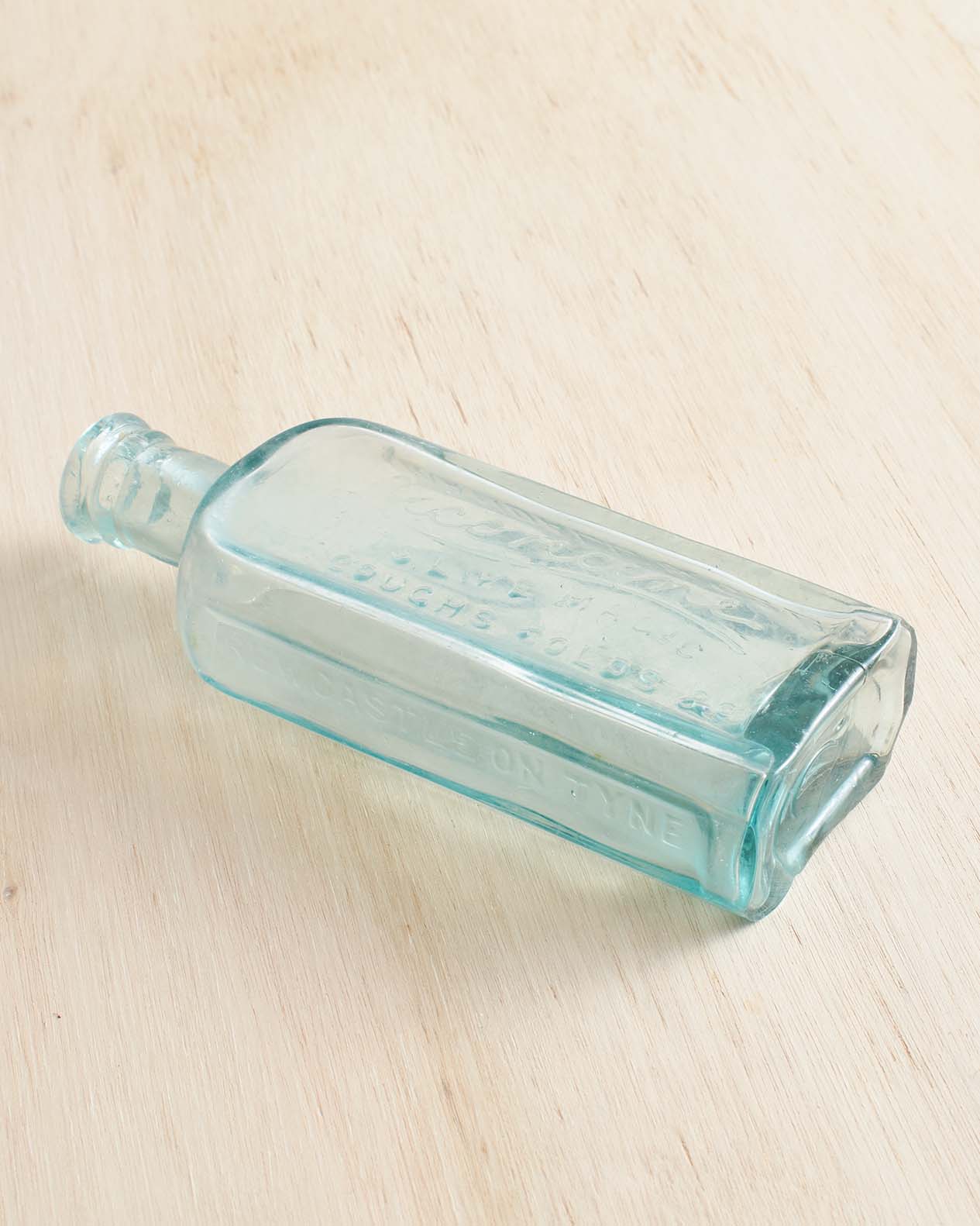 Vintage Rectangular Medium Glass Bottle Vase