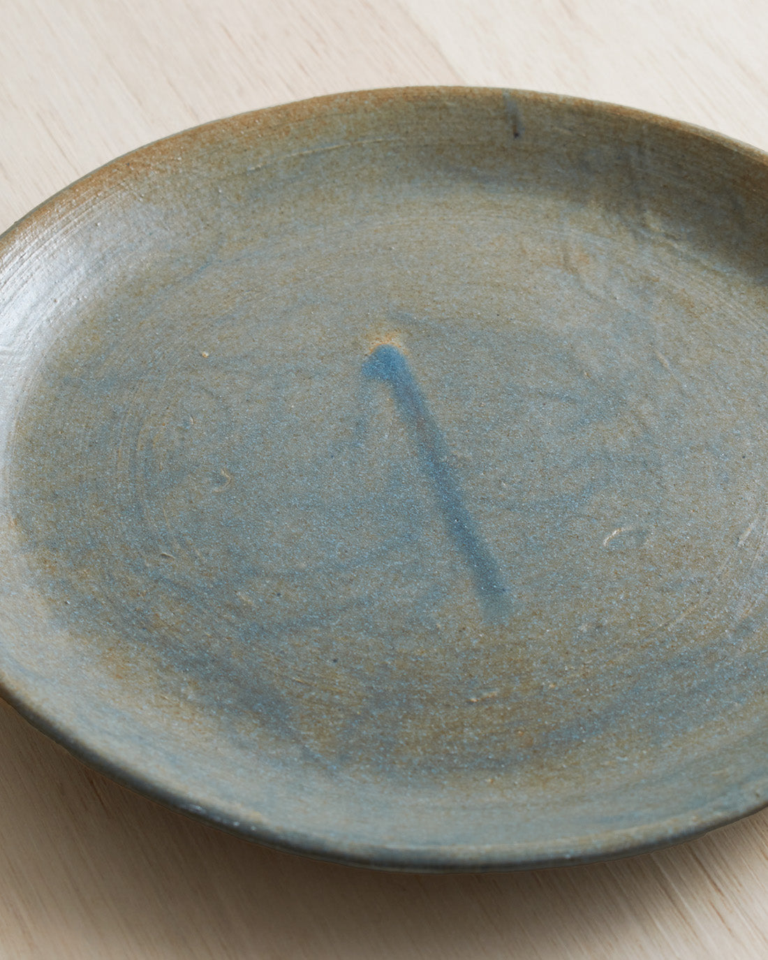 Stoneware Side Plate In Verdigris Green Glaze