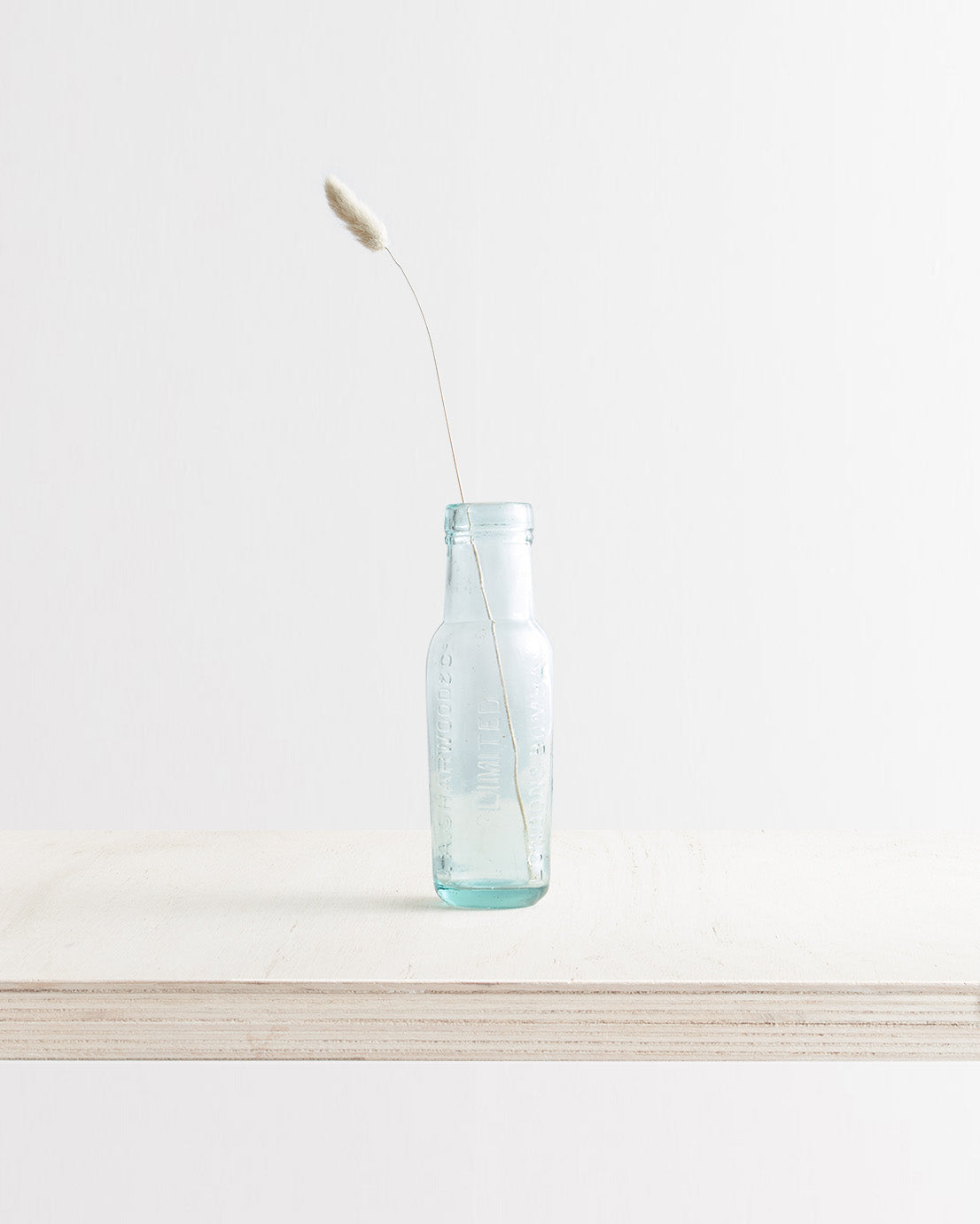 Vintage Medium Rounded Glass Bottle Vase