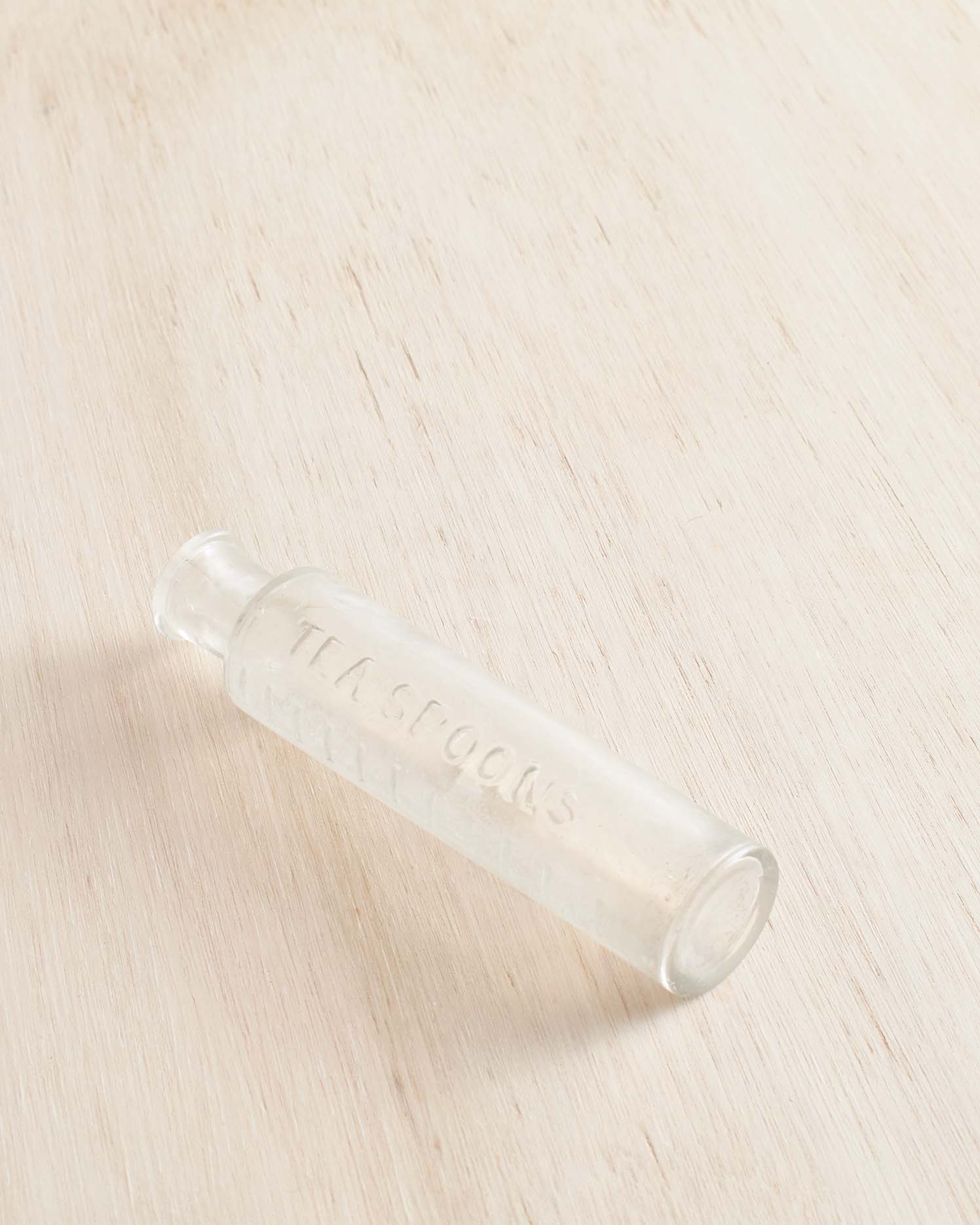 Vintage Extra Small Cylindrical Glass Bottle Bud Vase