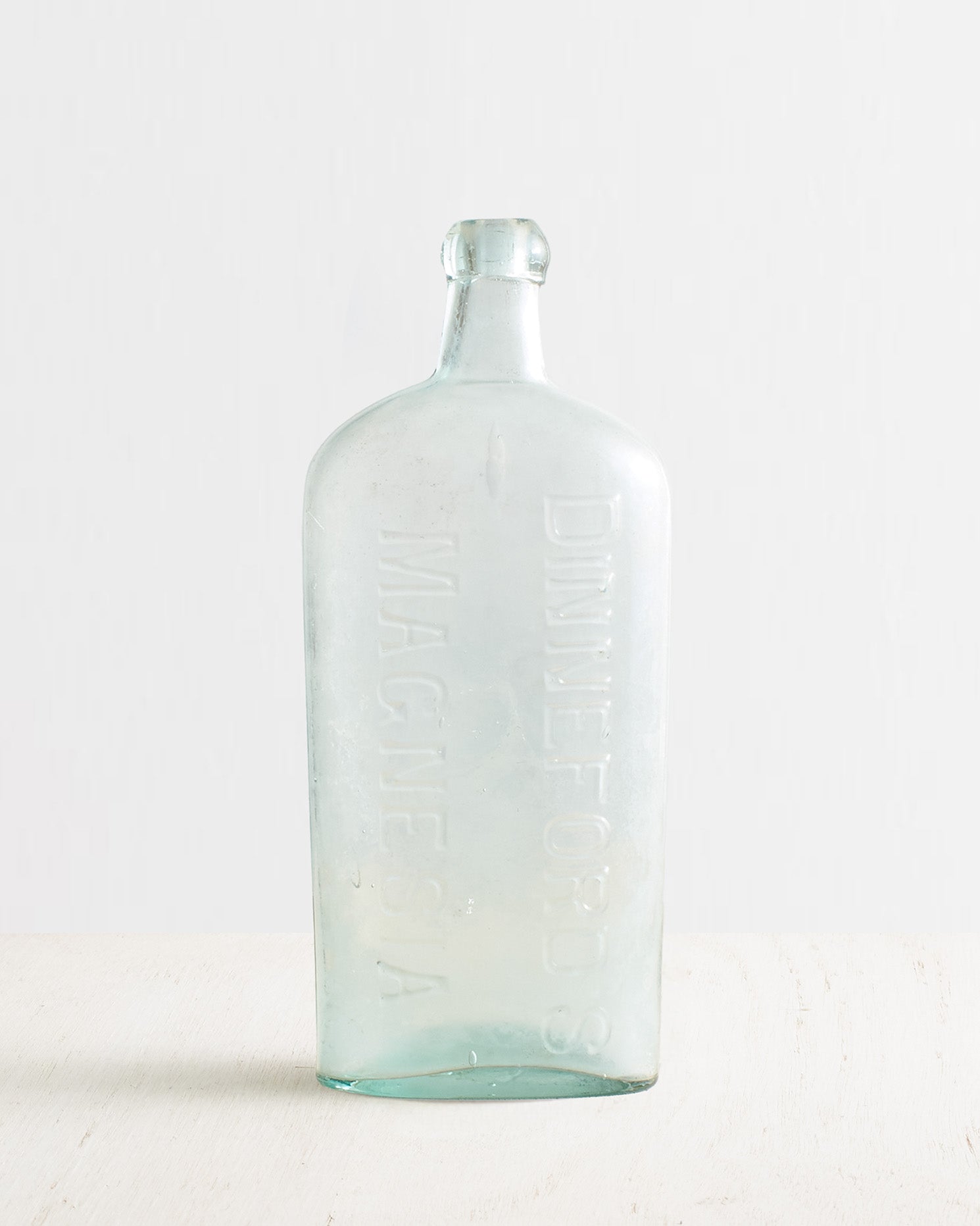 Vintage Large Dinnefords Magnesia Glass Bottle Vase