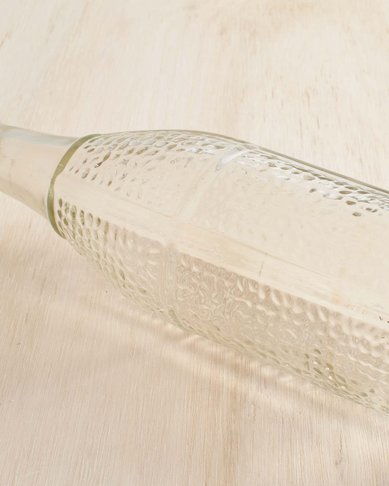 Vintage Large Textured Glass Bottle Vase