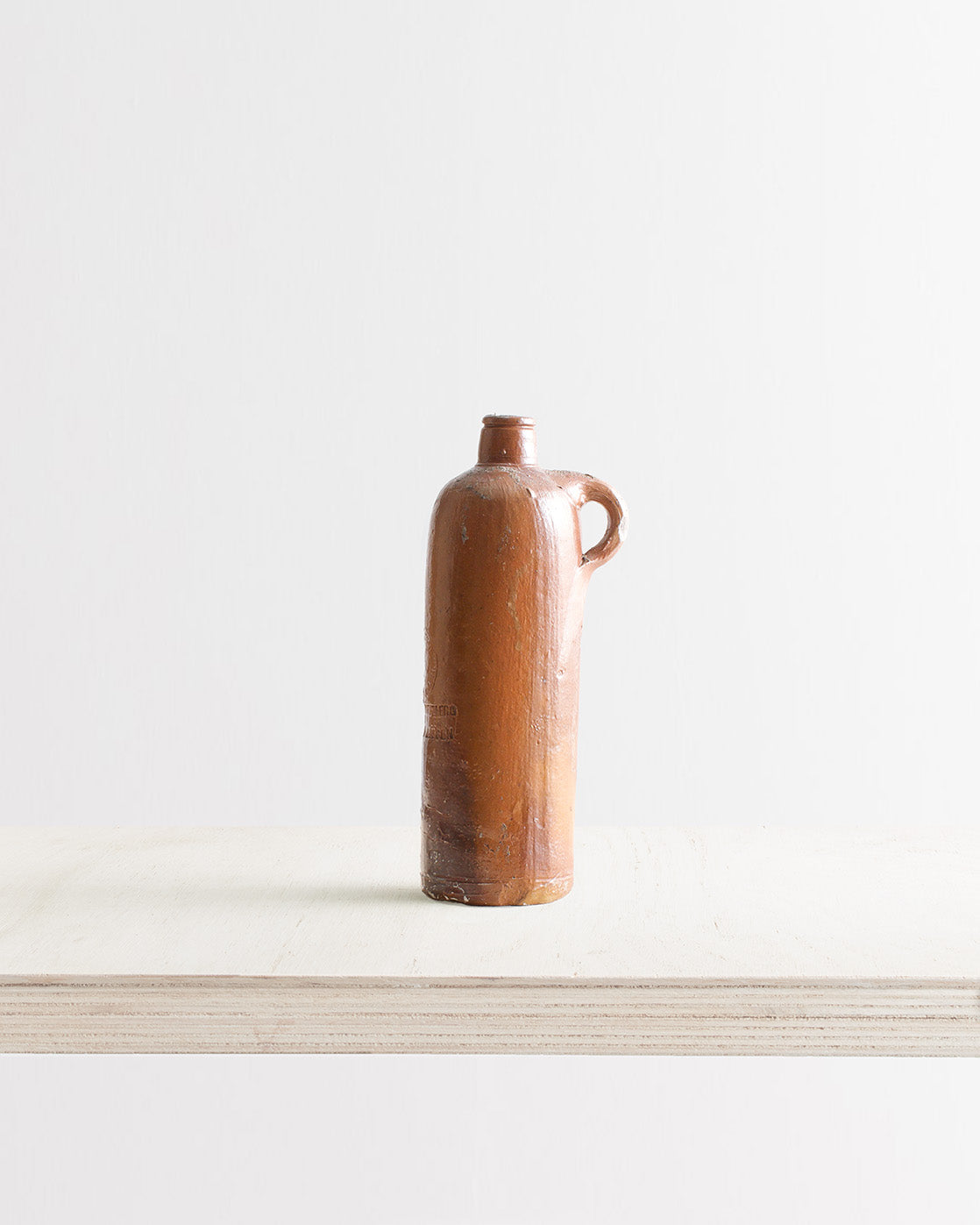 Vintage Large Stoneware Bottle Vase In Brown