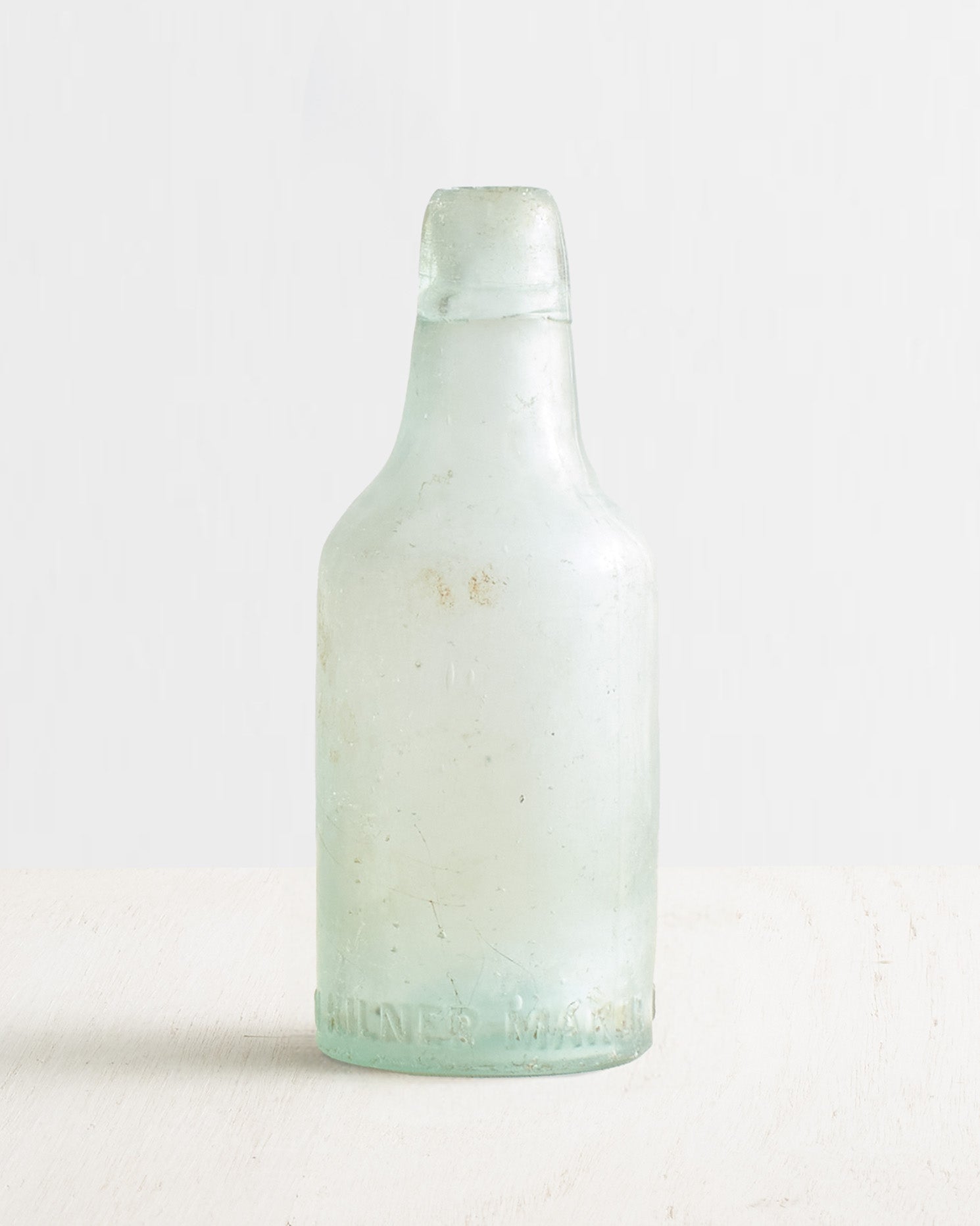 Vintage Medium Kilner Glass Bottle Vase in Frosted