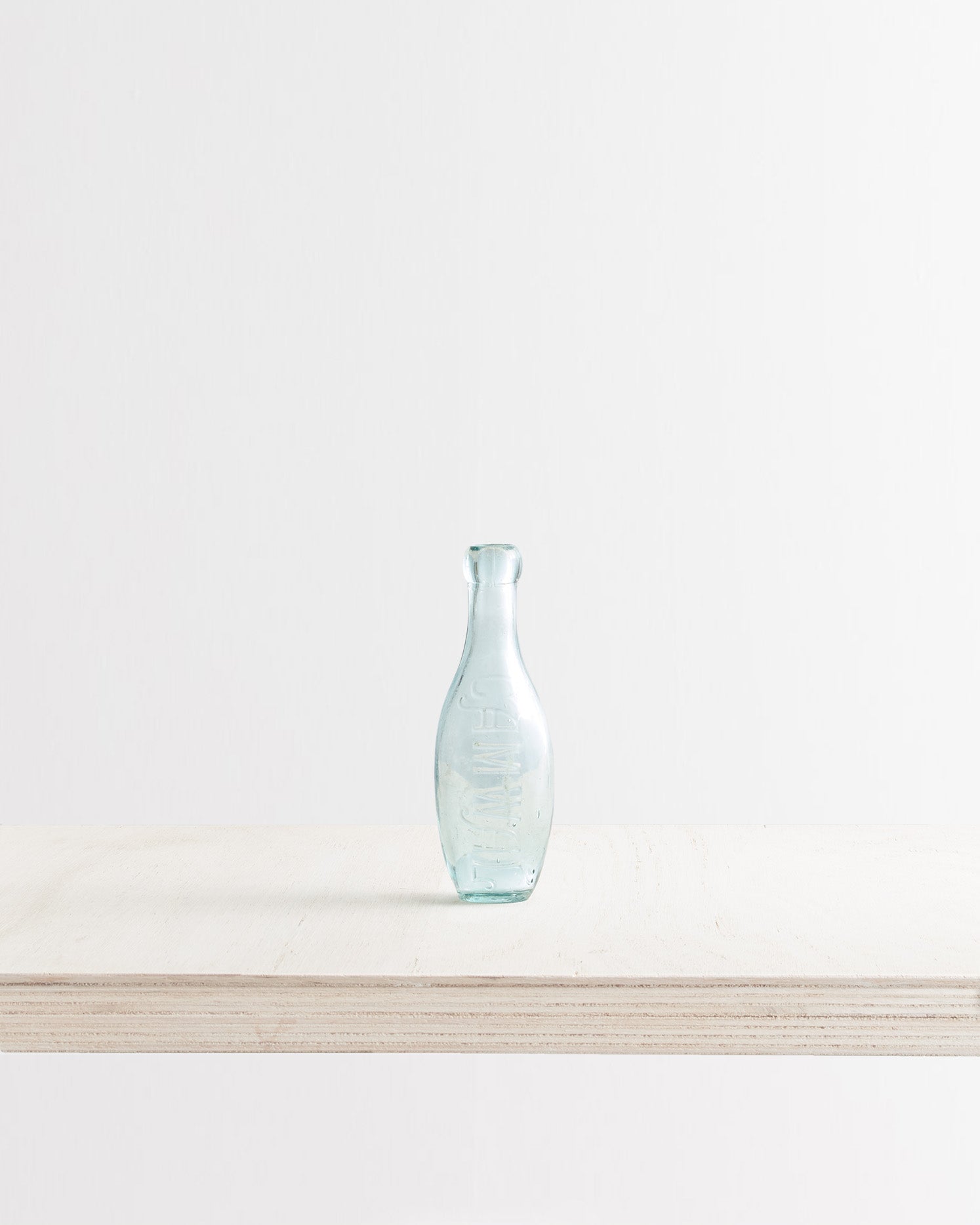 Vintage Small Rounded Glass Bottle Vase